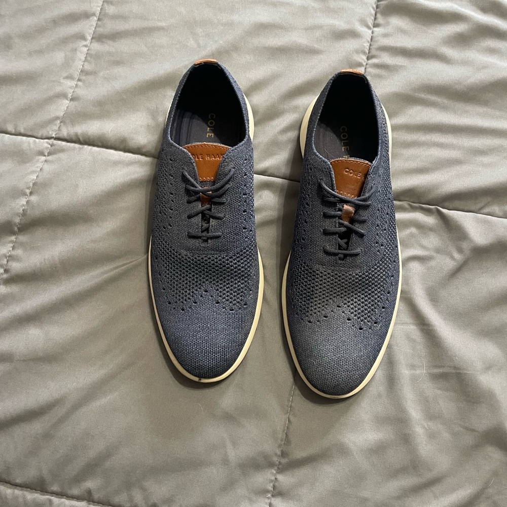 Cole Haan Men's Navy Knit Oxford Shoes